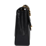 Vintage Chanel XL Jumbo Classic Mademoiselle Vertical Flap Black Caviar Gold Hardware