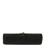 Vintage Chanel Jumbo Classic Mademoiselle Vertical Flap Black Caviar Gold Hardware