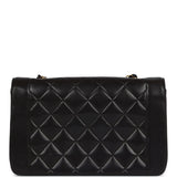 Vintage Chanel Medium Diana Flap Bag Black Lambskin Gold Hardware