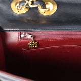 Vintage Chanel XL Jumbo Maxi Flap Bag Black Lambskin Gold Hardware