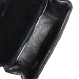 Vintage Chanel Micro Kelly Child Flap Bag Black Velvet Gold Hardware