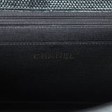 Vintage Chanel Quilted Fringe Single Flap Bag Black Raffia Gold Hardware