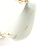 Vintage Chanel Mini Square Flap Bag White Lambskin Gold Hardware