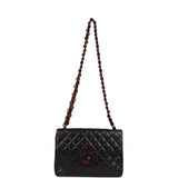 Vintage Chanel Jumbo Classic Single Flap Bag Black Lambskin Tortoiseshell Bakelite Hardware
