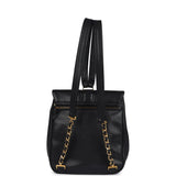 Vintage Chanel Medium CC Backpack Black Caviar Gold Hardware
