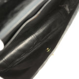 Vintage Chanel XL Classic Chevron Single Flap Bag Black Velvet Gold Hardware