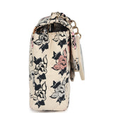 Vintage Chanel Mini Logo Square Flap Bag Light Pink Multi Printed Nylon Light Gold Hardware