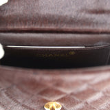 Vintage Chanel Micro Kelly Child Dark Brown Pony Hair Gold Hardware