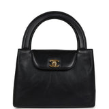 Vintage Chanel Large Kelly Black Caviar Gold Hardware
