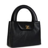 Vintage Chanel Large Kelly Black Caviar Gold Hardware