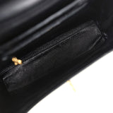 Vintage Chanel Large Kelly Black Caviar Gold Hardware