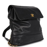 Vintage Chanel Medium CC Backpack Black Caviar Gold Hardware