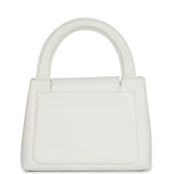 Vintage Chanel Small Kelly White Caviar Gold Hardware