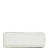 Vintage Chanel Small Kelly White Caviar Gold Hardware