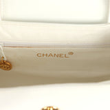 Vintage Chanel Small Kelly White Caviar Gold Hardware