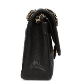 Vintage Chanel Medium Classic Double Flap Bag Black Caviar Gold Hardware