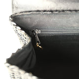 Vintage Chanel Wicker Basket Bag Black Lambskin and Rattan Bakelite Hardware