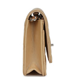 Chanel Wallet On Chain WOC Beige Iridescent Caviar Silver Hardware