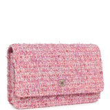 Chanel Classic Wallet On Chain WOC Pink Multicolored Tweed Gold Hardware