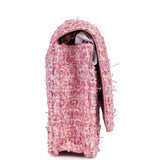 Chanel Classic Wallet On Chain WOC Pink Multicolored Tweed Gold Hardware