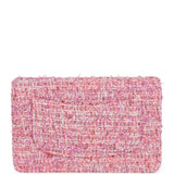 Chanel Classic Wallet On Chain WOC Pink Multicolored Tweed Gold Hardware