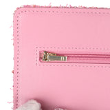 Chanel Classic Wallet On Chain WOC Pink Multicolored Tweed Gold Hardware