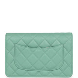Chanel Wallet On Chain WOC Light Green Caviar Light Gold Hardware