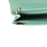 Chanel Wallet On Chain WOC Light Green Caviar Light Gold Hardware