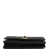 Chanel Wallet On Chain WOC Black Lambskin Light Gold Hardware