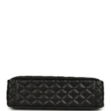 Chanel XXL Classic Single Flap Bag Black Shiny Caviar Light Gold Hardware