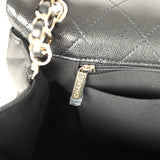 Chanel XXL Classic Single Flap Bag Black Shiny Caviar Light Gold Hardware