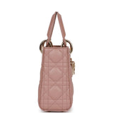 Christian Dior Mini Lady Bag Blush Cannage Lambskin Light Gold Hardware