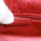 Pre-owned Christian Dior Mini Lady Bag Burgundy Ostrich Gold Hardware