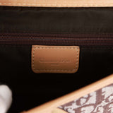 Pre-owned Christian Dior Double Saddle Bag Brown Diorissimo Canvas Gold Hardware