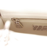 Christian Dior Small Lady Dior Tote White Himalaya Crocodile Silver Hardware