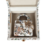 Christian Dior Micro Lady Dior with Small Trunk Multicolor Embroidered Calfskin Light Gold Hardware