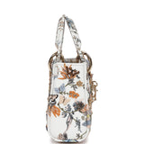 Christian Dior Micro Lady Dior with Small Trunk Multicolor Embroidered Calfskin Light Gold Hardware