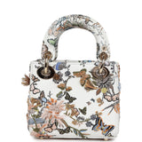 Christian Dior Micro Lady Dior with Small Trunk Multicolor Embroidered Calfskin Light Gold Hardware