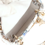 Christian Dior Micro Lady Dior with Small Trunk Multicolor Embroidered Calfskin Light Gold Hardware
