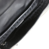 Vintage Christian Dior Saddle Bag Gunmetal Python and Black Leather Silver Hardware