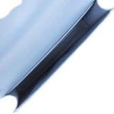 Christian Dior Convertible Clutch Bag Blue Alligator Light Gold Hardware