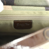 Vintage Christian Dior Camouflage Saddle Bag Green and Brown Suede Gold Hardware