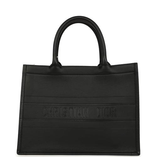 Christian Dior Medium Book Tote Black Calfskin