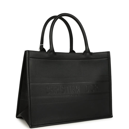 Christian Dior Medium Book Tote Black Calfskin