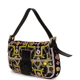 Vintage Fendi Baguette Bag Multicolor Bead Embroidered Canvas Silver Hardware