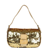 Vintage Fendi Baguette Bag Gold Sequin Gold Hardware
