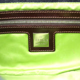 Vintage Fendi Baguette Bag Embroidered Denim Silver Hardware