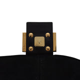 Vintage Fendi Baguette Bag Black Suede Gold Hardware