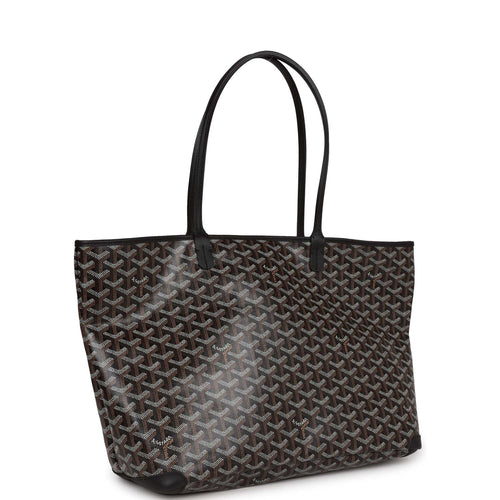 Goyard Goyardine Black Artois GM Tote Bag Palladium Hardware