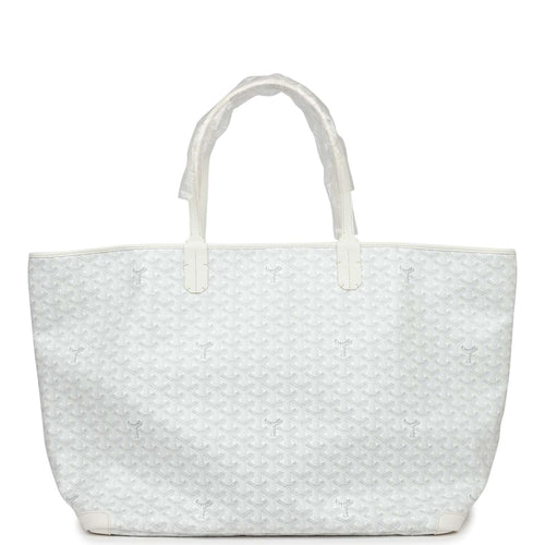 Goyard Goyardine White Artois GM Tote Bag Palladium Hardware